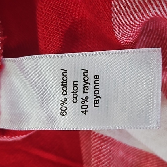 Maurices Red and White Button Down Shirt NWT - Picture 10 of 10